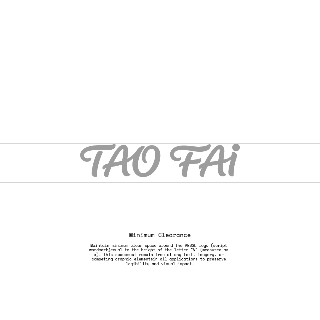 ไกด์ระยะห่างขั้นต่ำรอบโลโก้ TAO FAI