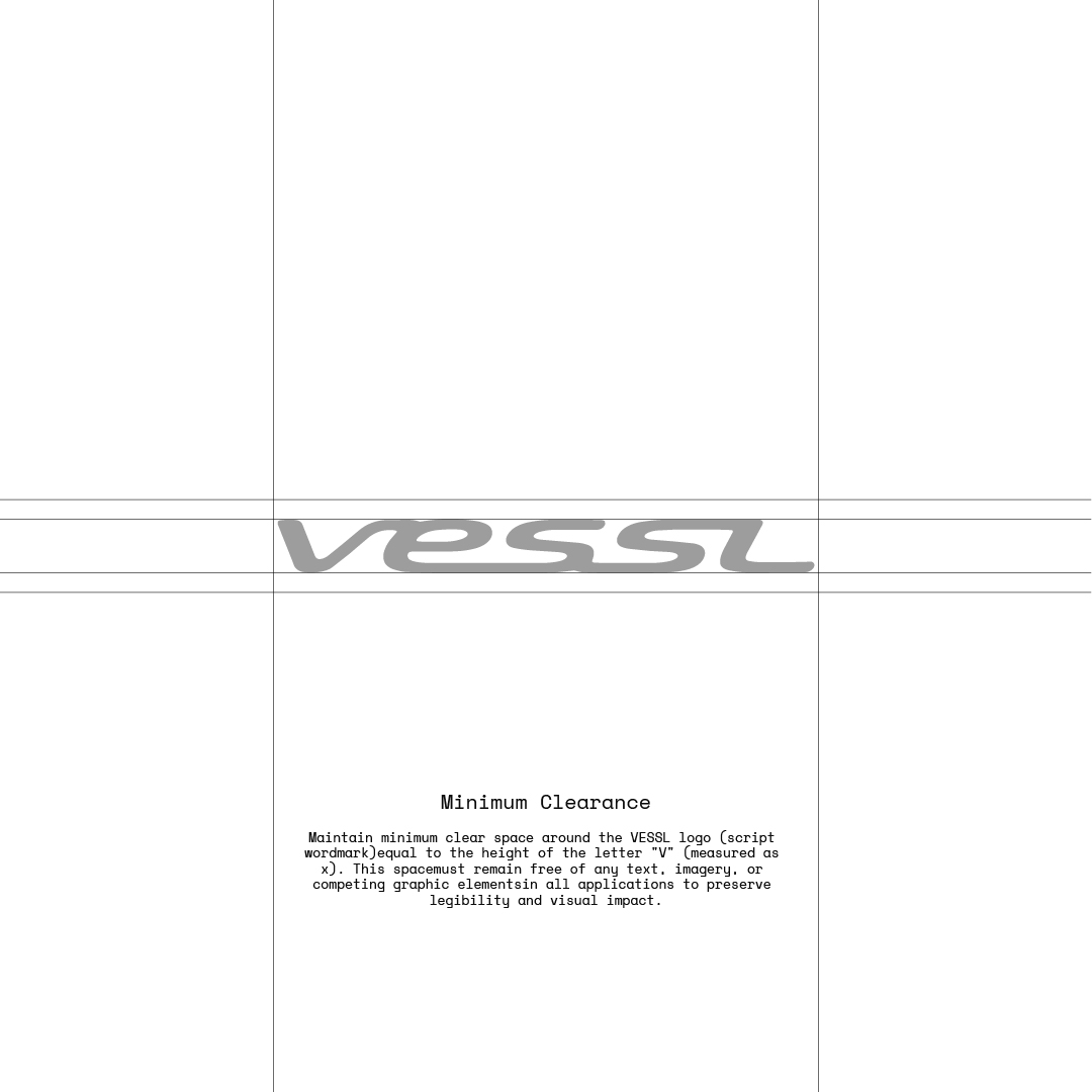 แนวทางพื้นที่ว่างรอบโลโก้ VESSL